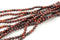 Red Tigers Eye Gemstone Beads, 4mm, Round